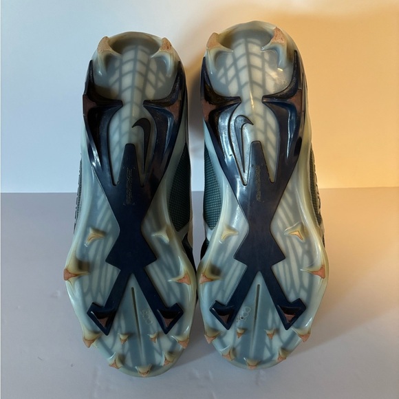 Nike Alpha Ghost Lace Blue and White Flyknit Men’s Football Cleat Size 9 - Picture 3 of 10